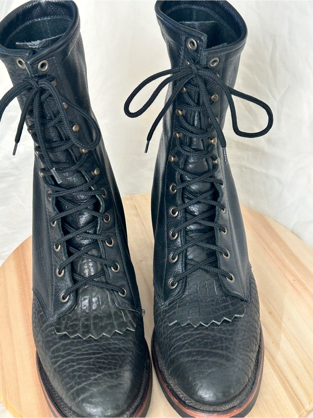 Boulet Men’s Black Packer Western Boot US 10.5 - Picture 3 of 9